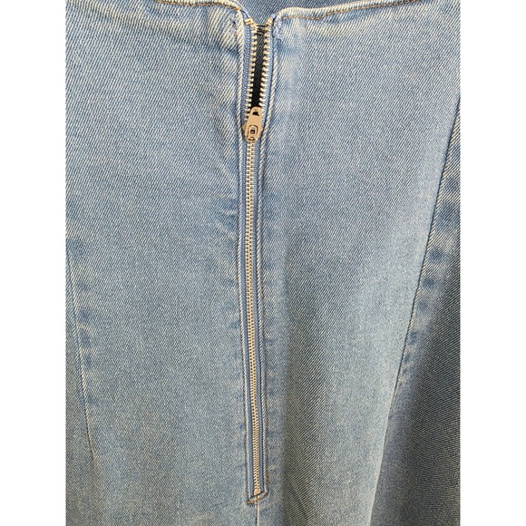 Vintage Lone Star Womens Denim Mini Dress Blue Cotton Blend Spaghetti Strap - Picture 4 of 5